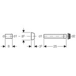 Удлинитель колена смыва Geberit 118.026.11.1- фото2