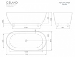 Каменная ванна Esse ICELAND black(чёрная матовая)1700*800*600 мм- фото4