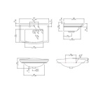 Devon&Devon Westminster Раковина 69х49 см, 3 отв., на пьедестале, цвет: белый- фото3