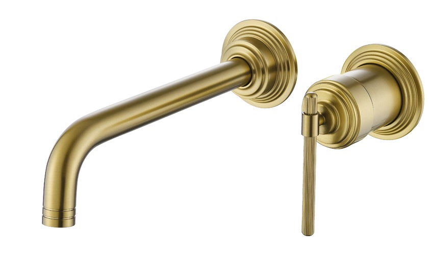 Смеситель для умывальника из стены Boheme ETERNA MATT GOLD 175-MG- фото