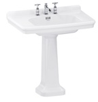 Смеситель Burlington Guild для раковины на три отверстия, с ручками, цвет Хром- фото5