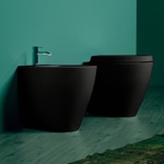 Simas Lft Spazio унитаз приставной 53х34см , цвет черный- фото