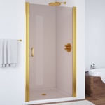 Душевая дверь в нишу Vegas Glass EP 90 09 05 профиль золото, стекло бронза- фото