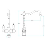 Смеситель кухонный с краном для питьевой воды Boheme Tradizionale Chromo хром- фото2