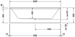 Ванна акриловая Duravit 2nd Floor 700163 200x100- фото3