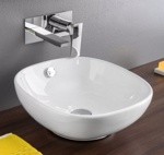 Artceram NF Раковина накладная на столешницу 40х40 см, с без отв под смеситель, со слив переливом, цвет белый.NFL001 01 00 bi- фото