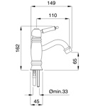 Смеситель для ум-ка Bugnatese Oxford 6328- фото2