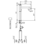 Palazzani Idrotech, высокий электронный смеситель для раковины, 6V, хром- фото2
