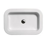 GSI Sand Накладная раковина без перелива 60х38х14см, цвет белый- фото