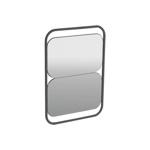 Simas Wave Зеркало настенное из 2 прямоугольных зеркал 50х70 см, цвет: черный матовый- фото