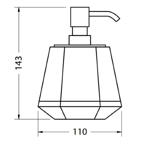 Дозатор настольный Burlington A20C хрусталь- фото2
