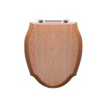 Devon&Devon Westminster Сиденье для унитаза из массива дуба, цвет: светлый/петли хром- фото