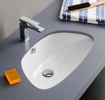 Artceram PLETTRO SOTTOPIANO Раковина встраиваемая под столешницу 61Х38 см, без отв под смеситель, со слив переливом, цвет белый.- фото