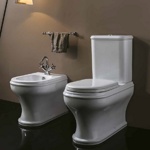 AZZURRA CHARME унитаз моноблок 68*40см, слив универсальный,с бачком СИДЕНИЕ НА ВЫБОР, фурнитура хром- фото