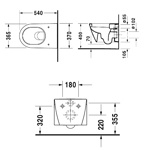 Duravit Унитаз подвесной 540х370 мм, с креплением,цвет белый- фото2