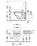 Duravit DuraStyle Унитаз подвесной 620х370 мм, для крышки-биде Sensowash, с креплением, цвет белый с крышкой сиденьем- фото2