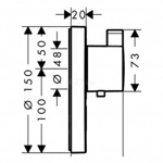 Hansgrohe ShowerSelect S Highflow Термостат для душа, цвет: хром- фото3