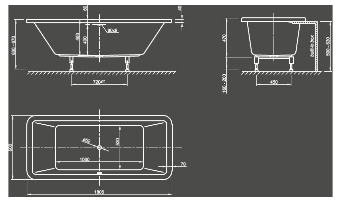 Knief Aqua Plus COSY 1800x850x600    COSY 1800 x 850 x 600 