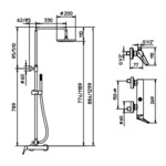 Palazzani 88, душевая система, хром- фото2