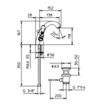 Palazzani Porter смеситель для раковины хром- фото3