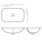 41692 Althea Movado полувстраиваемая раковина со скрытым переливом, 58х35 см- фото3