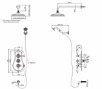 Душевая система c встроенным термостатом Burlington VF3S- фото2