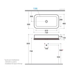 Раковина накладная 72x39 Globo Stone SS024.BI- фото2