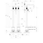 Gessi Inciso+ Напольный смеситель для ванны с душевой лейкой. цвет: black XL- фото2