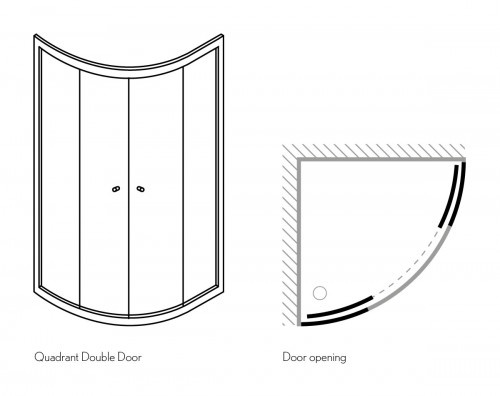 Душевое ограждение Burlington Quadrant 900 x 900mm- фото2