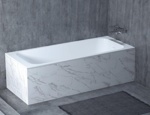 Встраиваемая ванна из камня Salini ORLANDO 160 cм S-Sense (Sapirit) глянец- фото2
