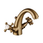 Palazzani Adams высокий смеситель для раковины с донным клапаном бронза- фото