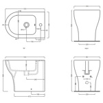 Биде напольное пристенное Cielo Enjoy EJBI- фото2