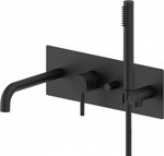 Смеситель Paffoni LIG001NO д/ванны и душа из стены черный матовый- фото