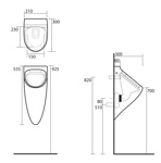 Kerasan Aquatech Писсуар с сифоном, цвет: белый- фото3