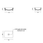 GSI Sand Накладная раковина без перелива 50*38*14см, цвет белый- фото2