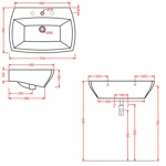 Artceram Jazz JZ17Cbi/nero Раковина подвесная  70x48 см- фото2