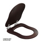 Caprigo BORGO Сиденье для унитаза BORGO, морилка/хром- фото4