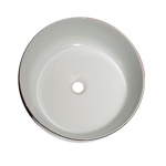 ArtCeram COGNAC Раковина накладная , 42 см, без отв под смеситель, без слив-перелива, цвет белый/platino- фото3