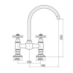 Смеситель кухонный Bugnatese Lady 991- фото2