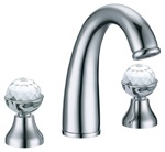 Смеситель для раковины на 3 отверстия Boheme Presente Swarowski 357- фото