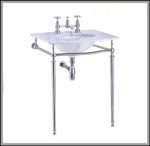 Мраморная столешница Burlington Sophia G1 2TH Sophia + T49A CHR с подстольем цвета хром- фото