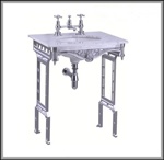 Мраморная столешница Burlington Sophia G1 2TH Sophia + T38A ALU с подстольем цвета алюминий- фото