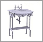 Мраморная столешница Burlington Sophia G1 2TH Sophia + T38A ALU с подстольем цвета алюминий- фото3