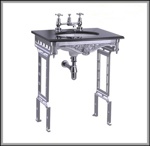 Гранитная столешница Burlington Sophia G7 2TH Sophia + T38 ALU с подстольем цвета алюминий- фото