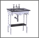 Гранитная столешница Burlington Sophia G7 2TH Sophia + G12 + T43 WHI с чёрным подстольем- фото