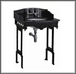 Гранитная столешница Burlington Sarah с чёрным подстольем- фото