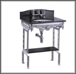 Гранитная столешница Burlington Margavine с подстольем цвета алюминий- фото