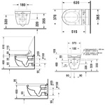Duravit Starck 3 Унитаз подвесной 620х370 мм для крышки-биде Sensowash- фото2