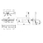 Смеситель Paffoni LIG001NO д/ванны и душа из стены черный матовый- фото2