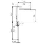 Palazzani Digit высокий смеситель для раковины, золото- фото2
